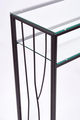 Консоль AllConsoles Консольный стол 1123-CB clear черный муар арт. 1123-CB clear