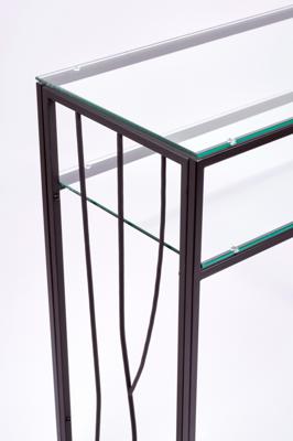 Консоль AllConsoles Консольный стол 1123-CB clear черный муар арт. 1123-CB clear