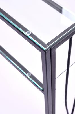 Консоль AllConsoles Консольный стол 1124-CB clear черный муар арт. 1124-CB clear