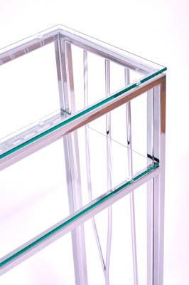 Консоль AllConsoles Консольный стол 1124-CS clear серебряный арт. 1124-CS clear
