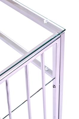 Консоль AllConsoles Консольный стол 1124-CS clear серебряный арт. 1124-CS clear