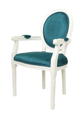 Стул MAK interior Стулья с подлокотниками Volker arm blue+white арт. 5KS24505-BW