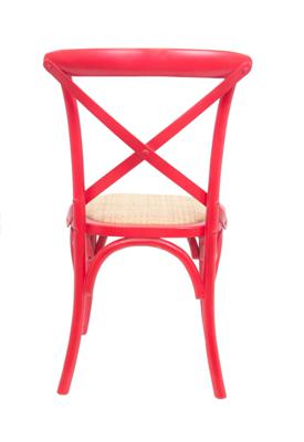 Стул MAK interior Интерьерные стулья Cross back red арт. 5KS26577-R
