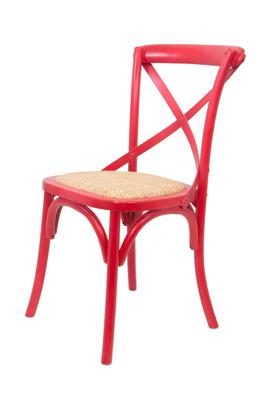 Стул MAK interior Интерьерные стулья Cross back red арт. 5KS26577-R