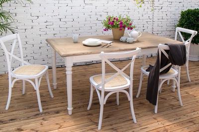 Стул MAK interior Интерьерные стулья Cross back white арт. 5KS26577-6