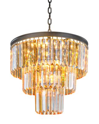 Светильник MAK interior Дизайнерские светильники Odeon 3 rings amber арт. WTL1943-6BK-GR-AM