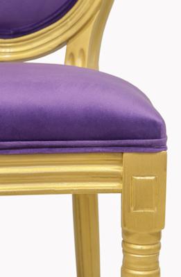 Стул MAK interior Интерьерные стулья Volker violet gold арт. 5KS24501-VG