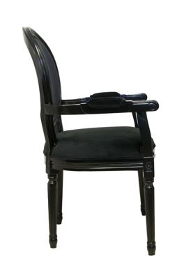 Стул MAK interior Стулья с подлокотниками Diella black velvet арт. CF-1916B-BV