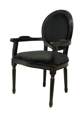 Стул MAK interior Стулья с подлокотниками Diella black velvet арт. CF-1916B-BV