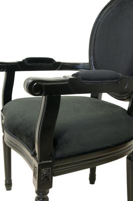 Стул MAK interior Стулья с подлокотниками Diella black velvet арт. CF-1916B-BV