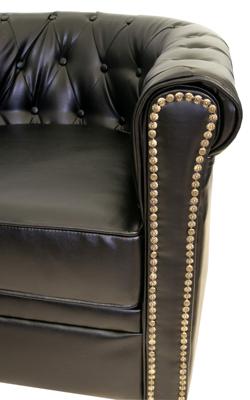Диван MAK interior Дизайнерские кожаные диваны Karo black 3S арт. 5KS24029-3-B