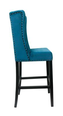 Стул барный MAK interior Дизайнерские барные стулья Skipton blue velvet арт. 5KS27623-BLUE