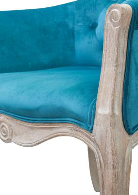 Кресло MAK interior Низкие кресла для дома Kandy blue velvet арт. 5KS24558-BV