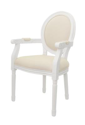 Стул MAK interior Стулья с подлокотниками Volker arm beige+white арт. 5KS24505-W
