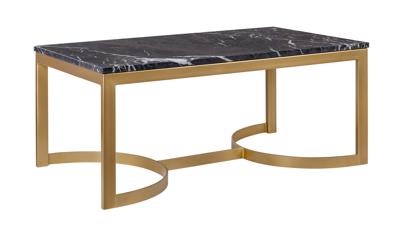 Стол журнальный MAK interior Журнальные и кофейные столики Стол журнальный Aron marble-GD арт. 7LV-047GD