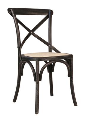 Стул MAK interior Обеденные стулья Cross back black brush арт. 5KS26577-O