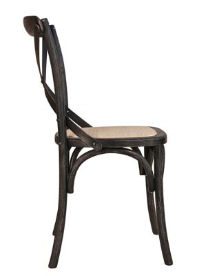 Стул MAK interior Обеденные стулья Cross back black brush арт. 5KS26577-O