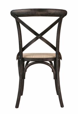 Стул MAK interior Обеденные стулья Cross back black brush арт. 5KS26577-O