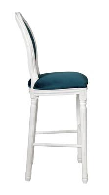 Стул барный MAK interior Дизайнерские барные стулья Filon blue+white арт. 5KS24519-BW