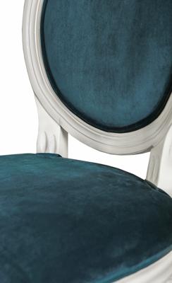 Стул барный MAK interior Дизайнерские барные стулья Filon blue+white арт. 5KS24519-BW