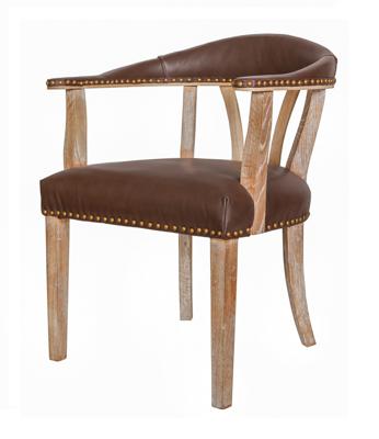 Стул MAK interior Стулья с подлокотниками Tanner genuine leather арт. CH-262-GL