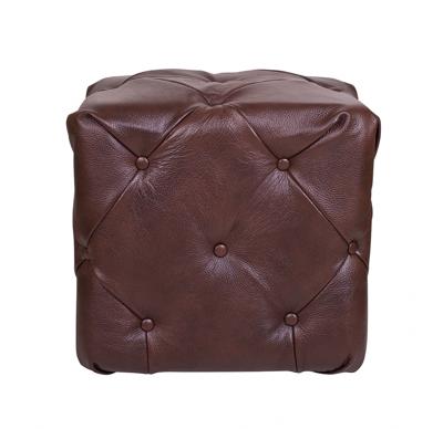 Пуф MAK interior Дизайнерские пуфы Amrit brown leather арт. YF-1890-BRL
