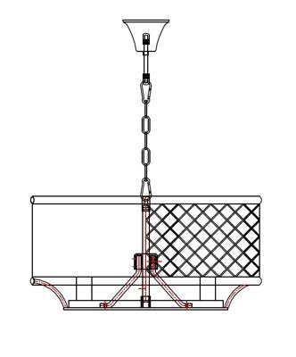 Светильник MAK interior Дизайнерские светильники Klaris D600 арт. WTL2105-6BK-CL