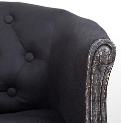 Кресло MAK interior Низкие кресла для дома Kandy black old арт. 5KS24559-BO