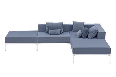 Диван MAK interior Дизайнерские модульные диваны Модульный серый  диван Benson левый арт. 7LV-7559-V