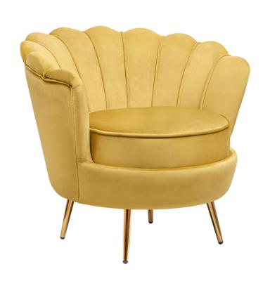 Кресло MAK interior Низкие кресла для дома Дизайнерское кресло ракушка Pearl yellow желтый арт. 7LV29040-YL