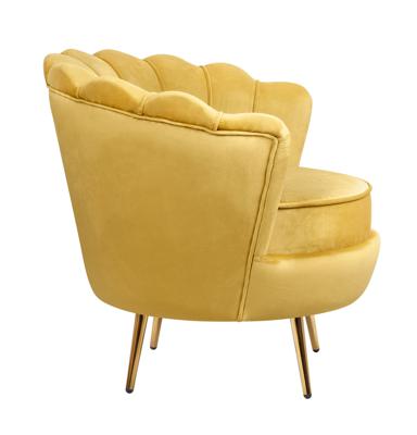 Кресло MAK interior Низкие кресла для дома Дизайнерское кресло ракушка Pearl yellow желтый арт. 7LV29040-YL