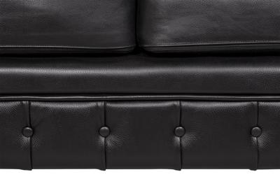 Диван MAK interior Дизайнерские кожаные диваны Chesterfield black leather 2S арт. 7LV24004-2-BGL