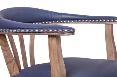 Стул MAK interior Стулья с подлокотниками Tanner blue leather арт. 7LV262-BL