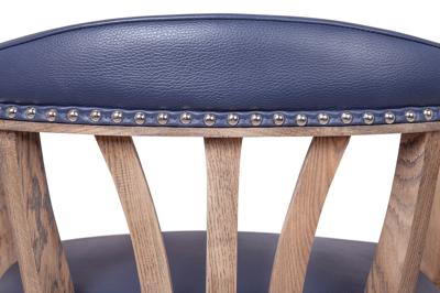 Стул MAK interior Стулья с подлокотниками Tanner blue leather арт. 7LV262-BL