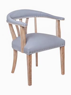 Стул MAK interior Стулья с подлокотниками Стул Tanner gray leather арт. 7LV262-G