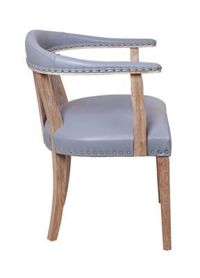 Стул MAK interior Стулья с подлокотниками Стул Tanner gray leather арт. 7LV262-G
