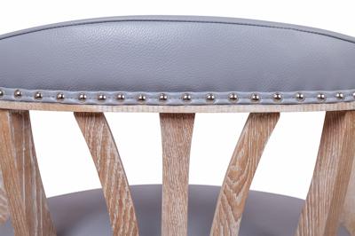 Стул MAK interior Стулья с подлокотниками Стул Tanner gray leather арт. 7LV262-G