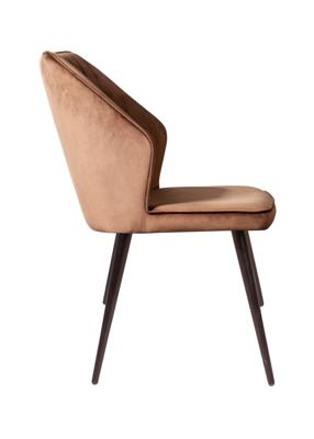 Стул Top concept Стул Berg поворотный 90 градусов, функция возврата, антишум бархат коричневый 12/ черный конус арт. 6252