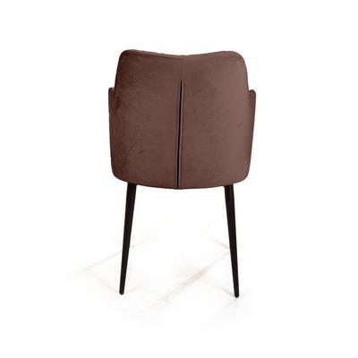 Стул Top concept Стул с подлокотниками Hunt ромб, бархат коричневый 12 / чёрный конус арт. 77553