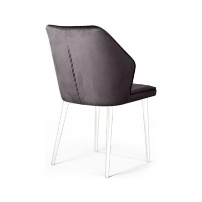 Стул Top concept Стул Berg, бархат  светло-серый 26 / белый конус арт. 75256