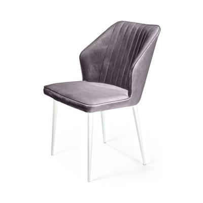 Стул Top concept Стул Berg, бархат  светло-серый 26 / белый конус арт. 75256