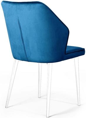 Стул Top concept Стул Berg, бархат  синий 29 / белый конус арт. 75045