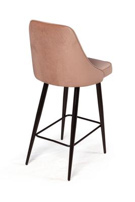 Стул полубарный Top concept Стул полубарный Berg, бархат бежевый 5/ чёрный конус арт. 76115