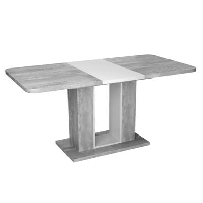 Стол Top concept Стол обеденный Toscana (120+40) цемент светлый/белый бриллиант арт. Н0000036607