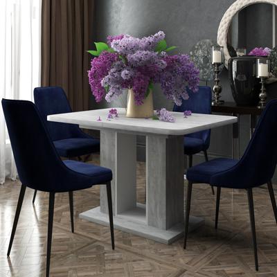 Стол Top concept Стол обеденный Toscana (120+40) цемент светлый/белый бриллиант арт. Н0000036607