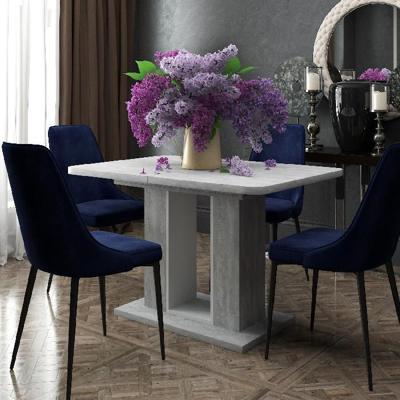 Стол Top concept Стол обеденный Toscana (120+40) цемент светлый/белый бриллиант арт. Н0000036607