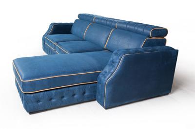 Диван Top concept Portofino угловой диван-кровать замша синий арт. 6246