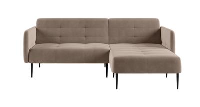 Диван Top concept Monaco диван-кровать с шезлонгом, с подлокотниками, бархат пепельно-бежевый 25 арт. 0000004180000000036174
