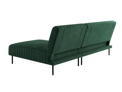 Кровать Top concept Baccara диван-кровать с шезлонгом, без подлокотников, бархат зеленый 19 арт. 21602