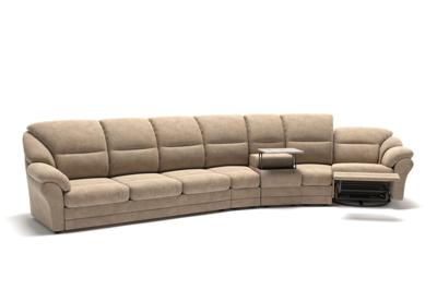 Диван Top concept San-Remo диван-кровать с реклайнером, баром с кофейным столиком и радиусными модулями арт. 6608